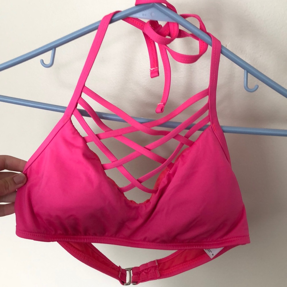 Hot pink swim top